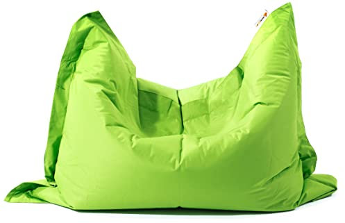 MaxiBean Large Bean Bag Chair for Kids and Children - Gaming BeanBag Cushion with Filling Beans Included, Perfect for Living Room, Bedroom, Garden Room, and Outdoor Use Weather Resistant - Lime