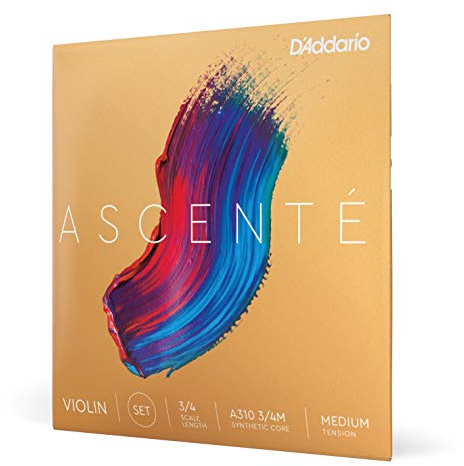 D'Addario A310 3/4M Medium Tension Ascenté Violin String Set, 3/4 Scale