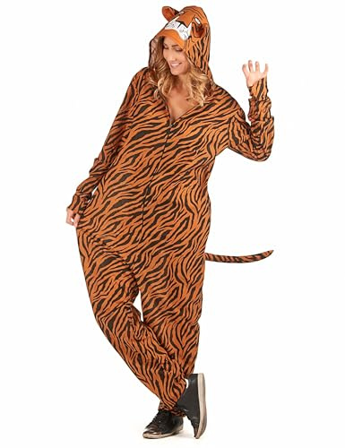 DEGUISE TOI Vegaoo Warmes Tiger-Damenkostüm orange-schwarz-weiß