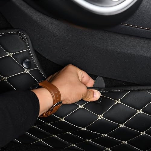 Automatten Auto Fuß Pad Zubehör Für A7 2012 2013 2014 2015 2016 2017 Custom Car Teppich Boden Matte Autoteppich (Farbe : Beige)