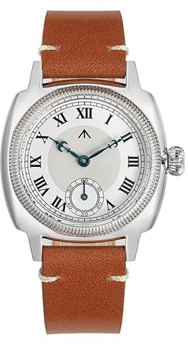 watchdives Militado ML01 Relojes de Vestir para Hombres, Analógico VD78 Cuarzo 36mm Reloj de Cuero Negocios Trabajo Deporte Casual Relojs Pulsera para Hombre Regalo Elegante, 100M Resistente Agua