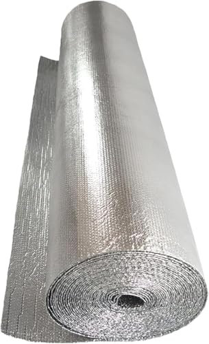 Film d'isolation Thermique Pare-Vapeur Film d'isolation Thermique Réflecteur de Chaleur Film d'isolation Thermique Auto-Mousse Rouleaux (1 * 25M)