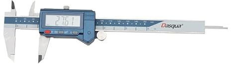 Dasqua 6 Digital Caliper Stainless Steel - IP54 Rated with Large Screen, in/mm/Fraction Conversion. High Precision ±0.001 Accuracy, Includes Protective Case