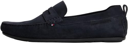Tommy Hilfiger Core Hilfiegr Suede Driver FM0FM05789 Chaussures de conducteur pour Homme, Bleu (Desert Sky), 44