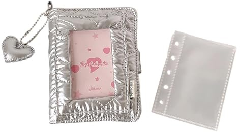 Minimalists - Álbum de fotos de 7.6 cm para viajes, con inserciones extraíbles, organizadores de fotos de tamaño de bolsillo, 5 anillos para tarjetas fotográficas