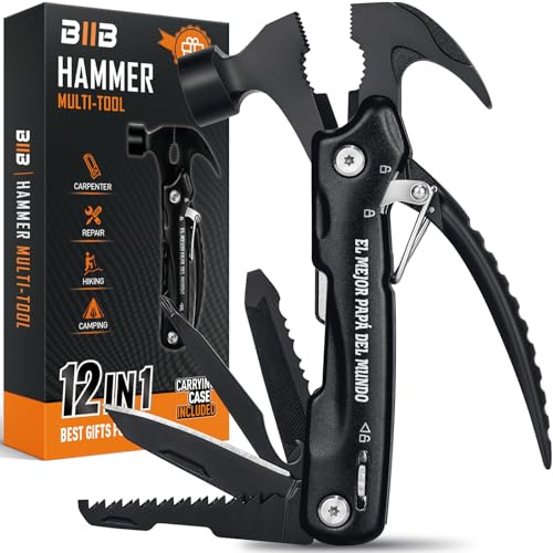 BIIB Regalo Uomo, Día del Padre Regalos, 12 en 1 Multiherramienta Camping Accesorios, Regalos Para el Día del Padre, Regalos para Hombre, Gadgets Tecnologicos Regalo Hombre Cumpleaños