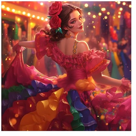 2025 Nuevo Diamond Painting Extrañar 75x75cm Diamond Painting Adultos Bailarín,Cuadrado Pintura Diamante Kit Dibujos Con Diamantes,DIY Cristal Punto de Cruz Regalos Originales para Room Decor O-663z