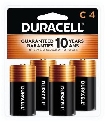 Duracell Coppertop C Batterie alcaline, 4 count