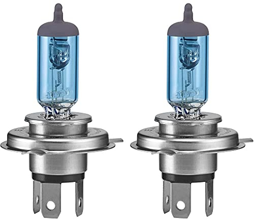 Unitec 77773 Xenon BlueSilver - Bombilla H4 para Faros Delanteros (12 V, 55 W, 2 Unidades)