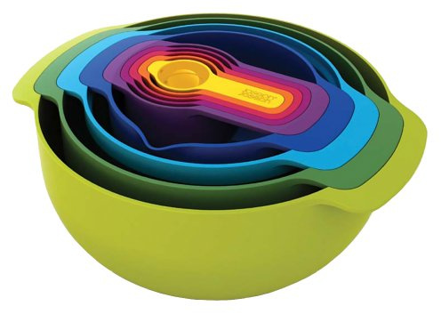 Joseph Joseph Measuring Spoon Old Bowl Large and Small, Dish Drainer, 400373 Joseph Joseph Nest 9 Plus 9 Piece Set (Japan Import), Multicolor