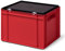 Handwerker-Box KTK 4270-0, rot, mit schwarzem Verschluß-Deckel, 400x300x281 mm (LxBxH)