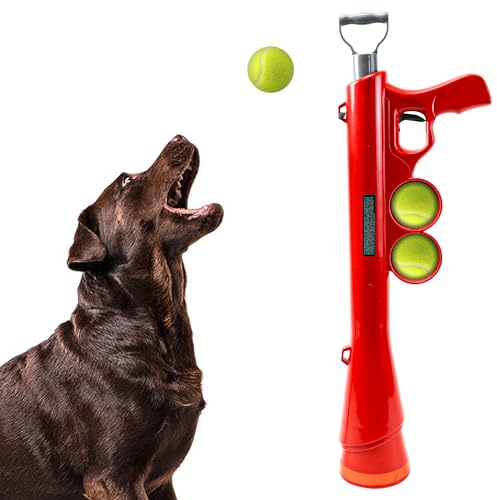 SPOT Launch & Fetch Tennis Ball Launcher Dog Toy | Interactive Dog Fetch Toy Launches Up to 65 Feet | Hands-Free Pickup | Includes 2 Tennis Balls & Removable Shoulder Strap | 24