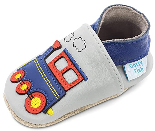 Dotty Fish Scarpe in Pelle Barefoot per Bambini - Treno 2-3 Anni