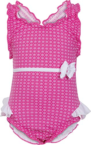 fashy little stars Baby – flicka återanvändbar badblöja baby och småbarn simblöja, rosa/vit, 98–104 EU, Rosa/vit, 98/104 cm