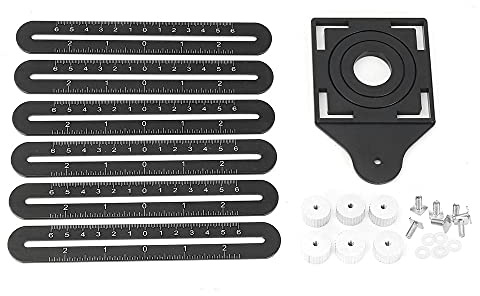ANCLLO Règle de mesure multi-angles pour percer des trous en céramique - Outil de mesure à 6 plis pour bricoleurs, constructeurs, charpentiers, carreleurs, artisans