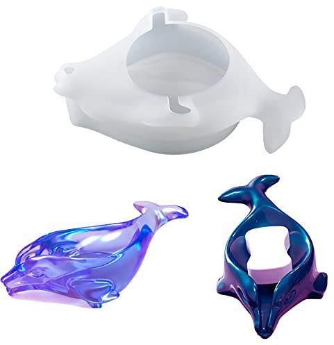 Self-Draining Dolphin Soap Holder Silicone Resin Mold, Dolphin Soap Holder DIY, Epoxy Resin Casting Mold for Soap Tray, Silicone Mold for Soap Holder