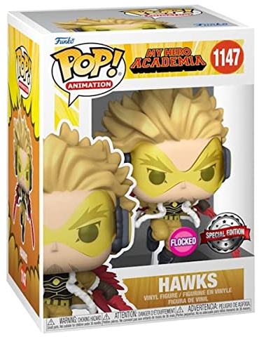 Funko Pop! Animation: My Hero Academia S9 - Hawks (Flocked) (Special Edition) #1147 Vinyl Figure
