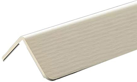 Eckleiste aus Kunststoff in Holzoptik – starre Winkelabdeckung aus PVC – 90-Grad-Winkelkante – 1 Meter Länge (Color : Beige, Size : Wide4.0cm/1.57in)