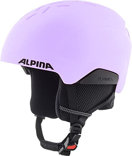 ALPINA PIZI - Leichter, bruchfester & individuell anpassbarer Skihelm für Kinder, mit abnehmbaren Ohrenpolstern - Lilac matt - M (51-55 cm)