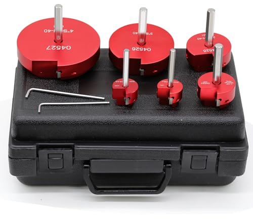 PVC Pipe Reamer, 6 Piece Plastic PVC Pipe Fitting Saver Kit Fit into Standard 1/2 Drills PVC Socket Saver Tool Contains 3/4inch, 1inch, 1-1/2inch, 2inch, 3inch, 4inch Head
