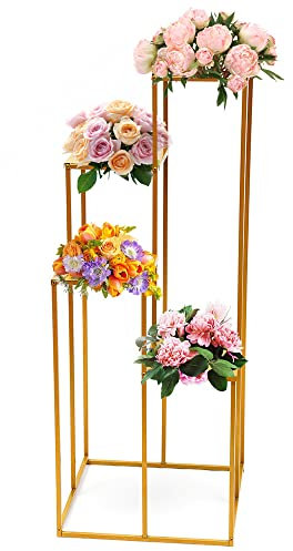 HarBin-Star Estantería para plantas de 4 niveles, varios niveles, soporte para plantas, banco de flores, escaleras para plantas, estantería de pie para interior, jardín, balcón, decoración
