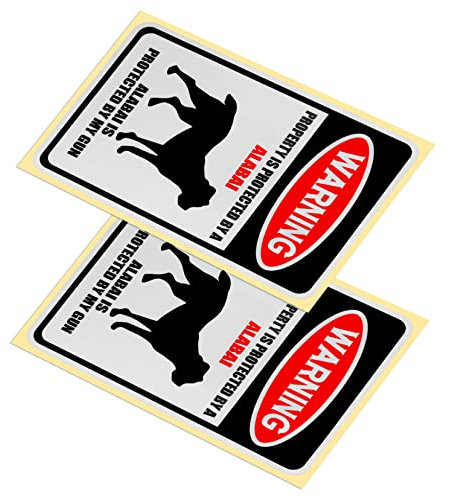 POPETPOP 2piezas De Advertencia Divertidas y El Protección De Privada Para Jardín Casa Almacén