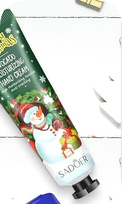 Set Regalo di Natale, Confezione da 4 Creme Mani Mini per Pelle Molto Secca, Crema Mani Idratante di Natale per donna, Regali di Natale per Donne, con 4 Balsami Labbra