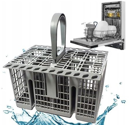 TECHZOCO Cesta cubiertos para lavavajillas, Cesta cubiertos lavaplatos, Cesta cuberteria Indesit, Hotpoint 99673-8729, C00257140, C00386607, Compatible con Ariston, Indesit, Whirlpool, Hotpoint