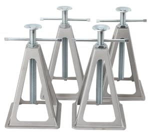 Cozyel Set di 4 cavalletti di Sostegno per Camper e Auto, capacità di carico Fino a 3600 kg, Altezza Regolabile da 28 a 44 cm, cavalletti per Auto per Parcheggio Sicuro in Garage e Officina