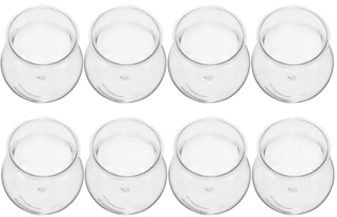 JOINPAYA Lot de 8 Vases Transparents pour Plantes Succulentes Pots Hydroponiques Tête en Herbe Jardinières Compactes pour Bureau et Décoration Intérieure Récipient pour Cactus et