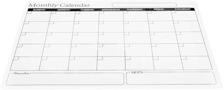 Yctze Magnet Dry Erase Fridge Månadskalender - Magnet Dry Erase Fridge Calendar Wall Kylskåp Återanvändbar Whiteboard Månadsplanerare PET - Produkter/ & Skolmaterial/Kalendrar,