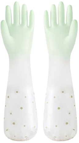 WDSBZNB Guantes Limpieza Guantes de silicona for lavar platos, impermeables, gruesos, for fregar el hogar, utensilios cocina, limpieza
