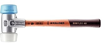 Simplex Schonhammer, 50:40, TPE-soft / Superplastik; mit Aluminiumgehäuse und hochwertigem Holzstiel | D=50 mm | 3117.051