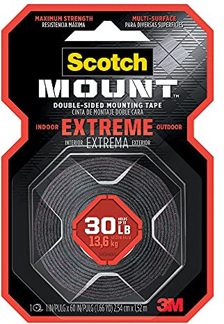 3M Scotch 414/DC Extremely Strong Mounting Tape: 1 in. x 60 in. (Black)