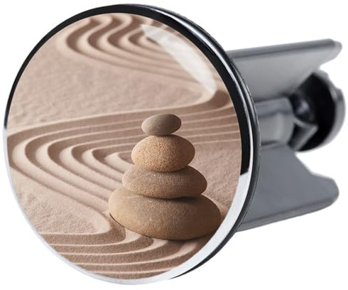 Sanilo Waschbeckenstöpsel Zen, Stöpsel für das Waschbecken, universal mit Motiv