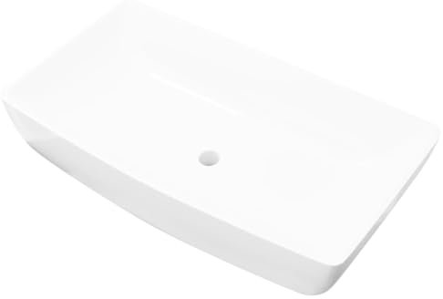 vidaXL Lavabo Rectangulaire Céramique Blanc Vasque à Poser Lave-mains Bain