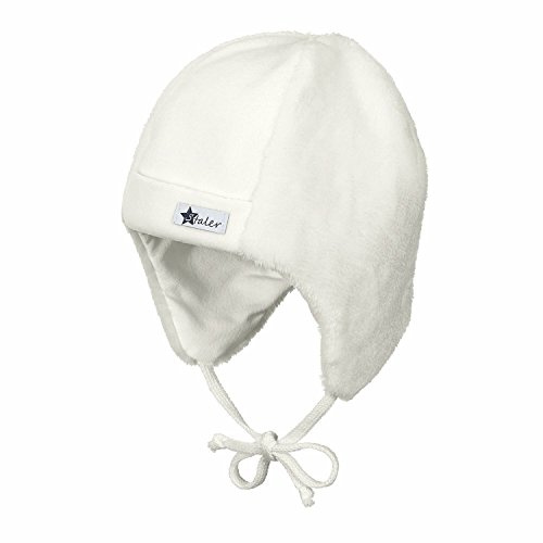 Sterntaler Unisex Baby Mütze aus Teddyflausch und Microfleece Beanie Hat, ecru, 35