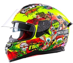 O'NEAL | Motorradhelm | Enduro Adventure Street | ABS-Schale, integrierte Sonnenblende | Challenger Helmet | Erwachsene | Crank Neon-Gelb | Größe L