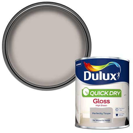 Dulux 5358145 Quick Dry Gloss Paint - Perfectly Taupe - 750ML