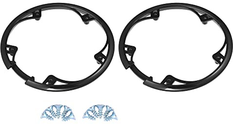 X AUTOHAUX 2pc 48 Teeth 10cm 5 Holes Bicycle Bike Crankset Chain Wheel Cover Protection Chain Wheel Protective Cover Black