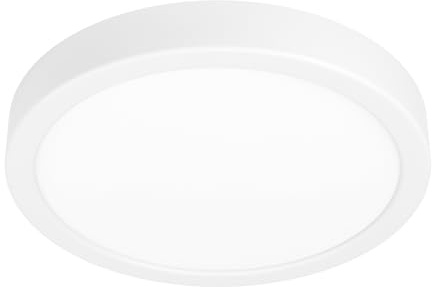 EGLO LED-taklampa Argolis 2, utomhuslampa för vägg och tak | taklampa för utomhusbruk av metall och plast i vitt, varmvitt, IP44, ⌀ 28,5 cm