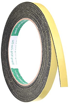 QUARKZMAN 1 Stück 10mm W 1mm T 16.4ft Schaumstoff Dichtung Band Selbstklebende EVA Witterung Adichtung Schalldichte Streifen für Türen Gap Block