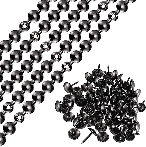 QUARKZMAN 10pz Tappezzeria Chiodi Strisce, 1Metro Lucido Decorativo Chiodo Rifiniture per Divano Testata Sedia Mobili con Tappezzeria Chiodi (11mm Grigio)