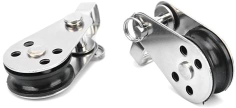 SPYMINNPOO Poulies en Nylon en Acier Inoxydable, Petites Poulies de Levage pour la Navigation de Plaisance, la Voile et Le Kayak