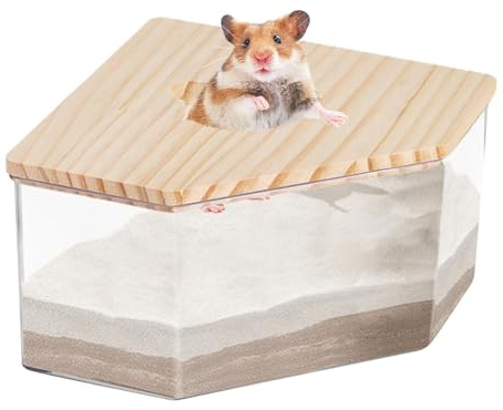 Gerbil Boîte de pour petit animal domestique | Conteneur de toilette pour hamster | Grand bac à sable pour hamster, salle de bain pour hamster, salle de bain pour hamster, baignoire pour balcon