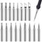 FunWorth 17 Pezzi Punte Saldatore Set Punte Tipo 900M Set Punte, Compatibile con Hakko, Yihua, Atten e altri, Punte Saldatore per Saldature di Precisione, Riparazioni Elettroniche e Progetti fai