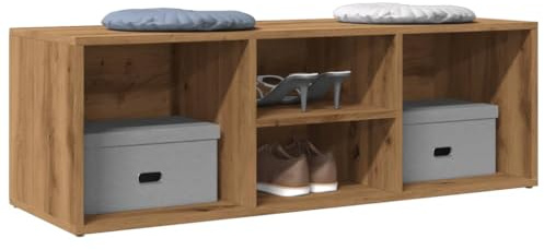 NQJIBUE Schuhablage Bank Artisan Eiche 105x35x35cm Holzwerkstoff