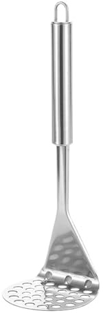 Machacador de patatas – Triturador de patatas resistente | Acero inoxidable resistente | Triturador de alimentos – Acero inoxidable antideslizante manual triturador de frijoles para cocina y alimentos