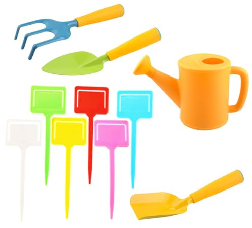 Hemobllo Set Outils de Jardinage pour Garçon Fille Ergonomiques Accessoires Miniatures pour Plantation Arrosoir Jaune Inclus Kit Éducatif pour Garçons et Filles Couleur Couleur Aléatoire