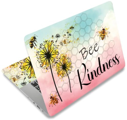 SUPERDANT Dandelion Laptop Skin Sticker Decal Bee Kindness Universal Laptops Notebook Skin Sticker 12 13 13.3 14 15 15.4 15.6 Inches Vinyl Laptop Cover Stickers Removable Waterproof Notebook Protector